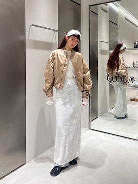 「CODE A（コードエー）のアイテム」を使った、Rielさん（レディース・163cm）の春コーディネート