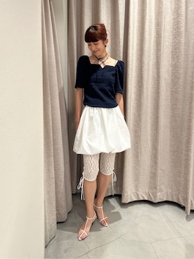 「CODE A（コードエー）のアイテム（パンツ）」を使った、Rielさん（レディース・163cm）の夏コーディネート