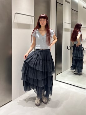 「CODE A（コードエー）のアイテム」を使った、Rielさん（レディース・163cm）の春コーディネート