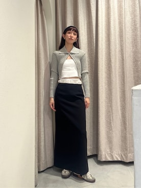 「CODE A（コードエー）のアイテム（パンツ）」を使った、Rielさん（レディース・163cm）の春コーディネート