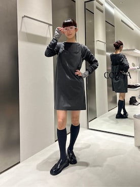 「CODE A（コードエー）のアイテム（トップス）」を使った、Rielさん（レディース・163cm）の冬コーディネート