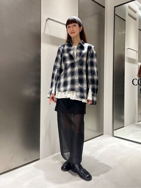 「CODE A（コードエー）のアイテム（トップス）」を使った、Rielさん（レディース・163cm）の冬コーディネート