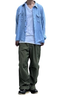 「FRUIT OF THE LOOM（フルーツオブザルーム）のアイテム」を使った、168さん（メンズ・170cm）の春コーディネート