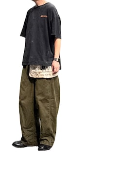 「Jack Daniel’sのJack Daniel's 90’s オフィシャル（Tシャツ/カットソー、ブラック系）」を使った、168さん（メンズ・170cm）の夏コーディネート