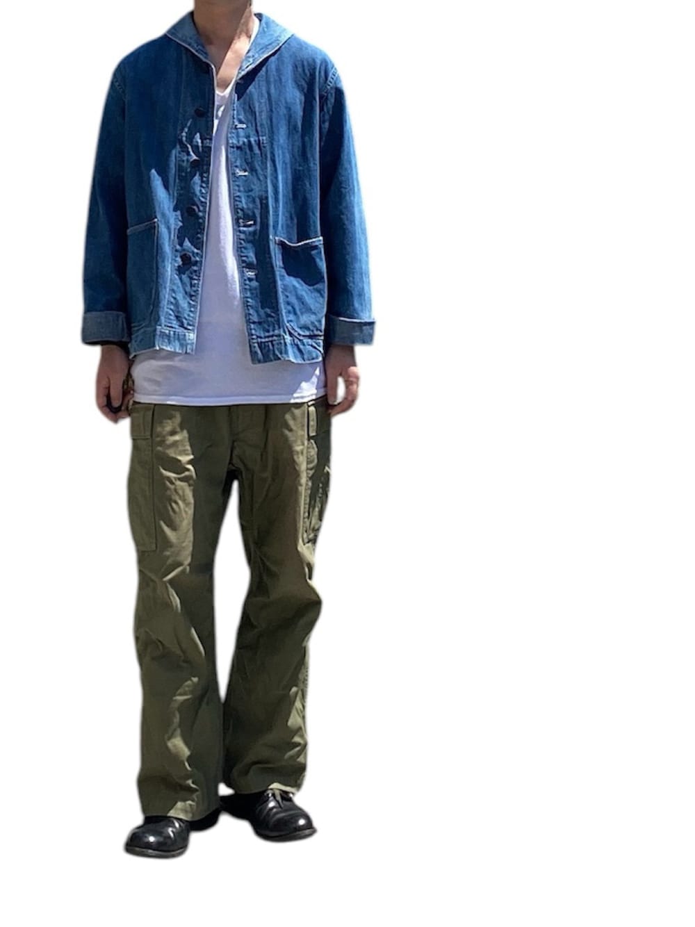 us navy ショール カラー 40 s US NAVY ショールカラーDENIM JKT