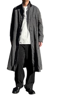 「アイテム（ステンカラーコート）」を使った、168さん（メンズ・170cm）の冬コーディネート