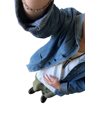 「アイテム（カバーオール）」を使った、168さん（メンズ・170cm）の秋コーディネート