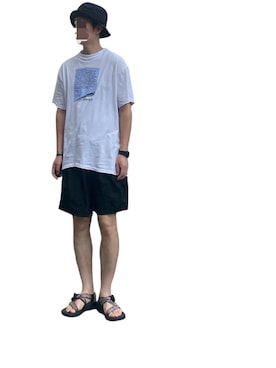「アイテム（デジタル腕時計）」を使った、168さん（メンズ・170cm）の夏コーディネート