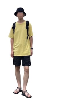「アイテム（デジタル腕時計）」を使った、168さん（メンズ・170cm）の夏コーディネート