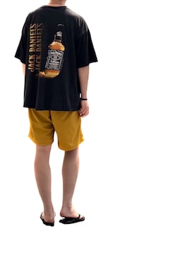 「Jack Daniel’sのJack Daniel's 90’s オフィシャル（Tシャツ/カットソー、ブラック系）」を使った、168さん（メンズ・170cm）の夏コーディネート