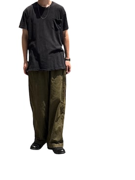 「HANES（ヘインズ）のHanes 90’s 黒ポケT ジャマイカ製（Tシャツ/カットソー、ブラック系）」を使った、168さん（メンズ・170cm）の夏コーディネート