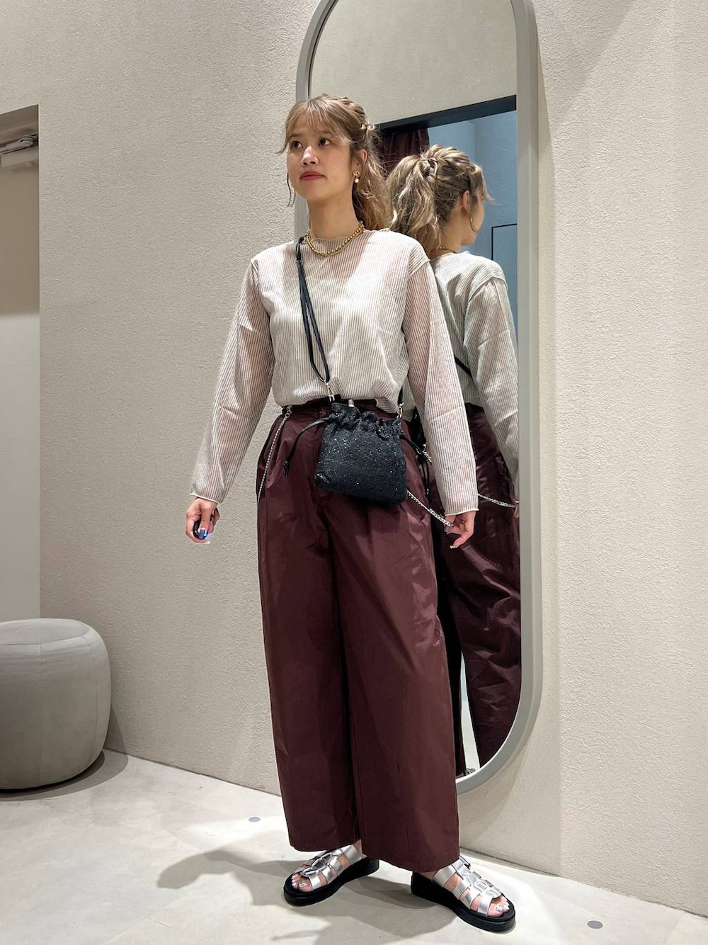 なみた 前後着用可能】2WAYシアーラッセルロングスリーブ 191371を使った