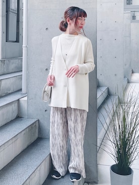 「アイテム（ショルダーバッグ、ゴールド系）」を使った、acoさん（レディース・158cm）の秋コーディネート