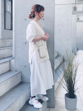 「pinacoteca（ピナコテーカ）のアイテム」を使った、acoさん（レディース・158cm）の春コーディネート