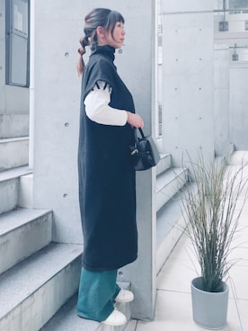 「pinacoteca（ピナコテーカ）のアイテム」を使った、acoさん（レディース・158cm）の冬コーディネート