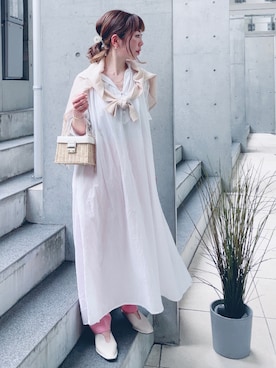 「pinacoteca（ピナコテーカ）のアイテム」を使った、acoさん（レディース・158cm）の春コーディネート