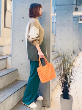 「pinacoteca（ピナコテーカ）のアイテム」を使った、acoさん（レディース・158cm）の冬コーディネート