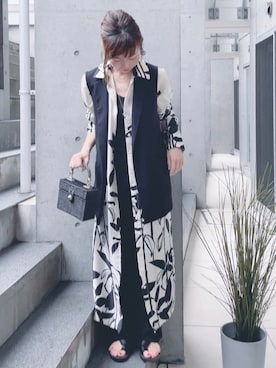 「アイテム（シャツワンピース）」を使った、acoさん（レディース・158cm）の夏コーディネート