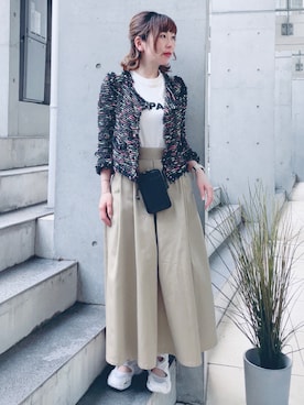 「pinacoteca（ピナコテーカ）のアイテム」を使った、acoさん（レディース・158cm）の春コーディネート