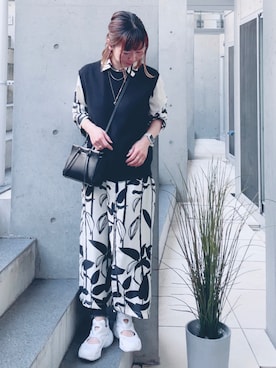 「アイテム（デジタル腕時計）」を使った、acoさん（レディース・158cm）の春コーディネート