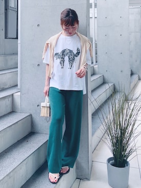 「pinacoteca（ピナコテーカ）のアイテム」を使った、acoさん（レディース・158cm）の夏コーディネート