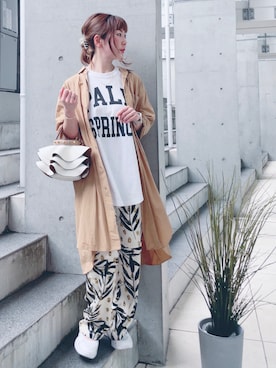 「pinacoteca（ピナコテーカ）のアイテム」を使った、acoさん（レディース・158cm）の夏コーディネート