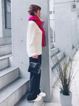 「pinacoteca（ピナコテーカ）のアイテム」を使った、acoさん（レディース・158cm）の冬コーディネート