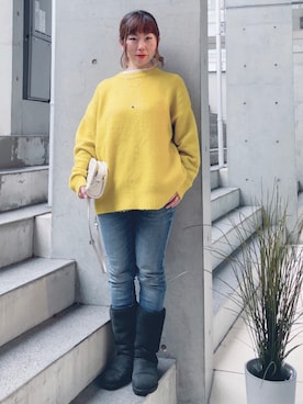 「manana suerte（マニャーナスエルテ）のアイテム」を使った、acoさん（レディース・158cm）の冬コーディネート