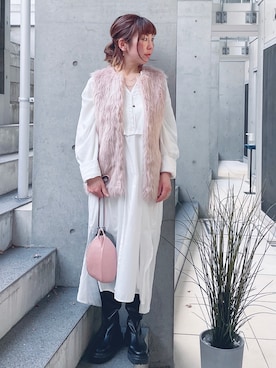 「アイテム（ピアス（片耳用））」を使った、acoさん（レディース・158cm）の冬コーディネート