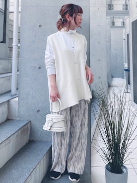 「アイテム（ピアス（片耳用））」を使った、acoさん（レディース・158cm）の春コーディネート