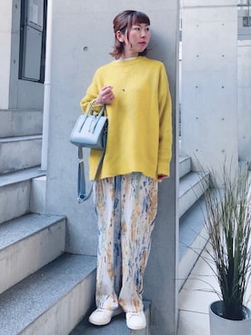 「IENA（イエナ）の【adidas / アディダス】別注 STAN SMITH PRIMEGREEN◆（スニーカー）」を使った、acoさん（レディース・158cm）の冬コーディネート