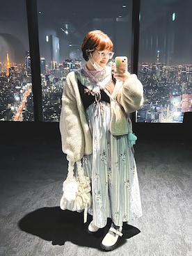「古着女子」｜「アイテム（ジャンパースカート）」を使った、mellow_marshmall✿w✿さん（レディース・152cm）の春コーディネート