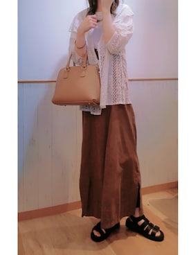 「ISOOK（アイスー）のアイテム（ワンピース/ドレス）」を使った、Tomoさん（レディース・158cm）の夏コーディネート