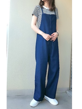 「アイテム（リング）」を使った、Tomoさん（レディース・158cm）の秋コーディネート