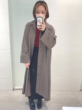 「JEANASIS（ジーナシス）のアイテム（シューズ、ブラック系）」を使った、mayaさん（レディース・163cm）の冬コーディネート