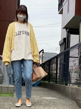 「アイテム（バレエシューズ）」を使った、Rikoさん（レディース・152cm）の春コーディネート