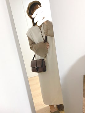 「chocomee（チョコミー）のアイテム」を使った、choroさん（レディース・155cm）の春コーディネート