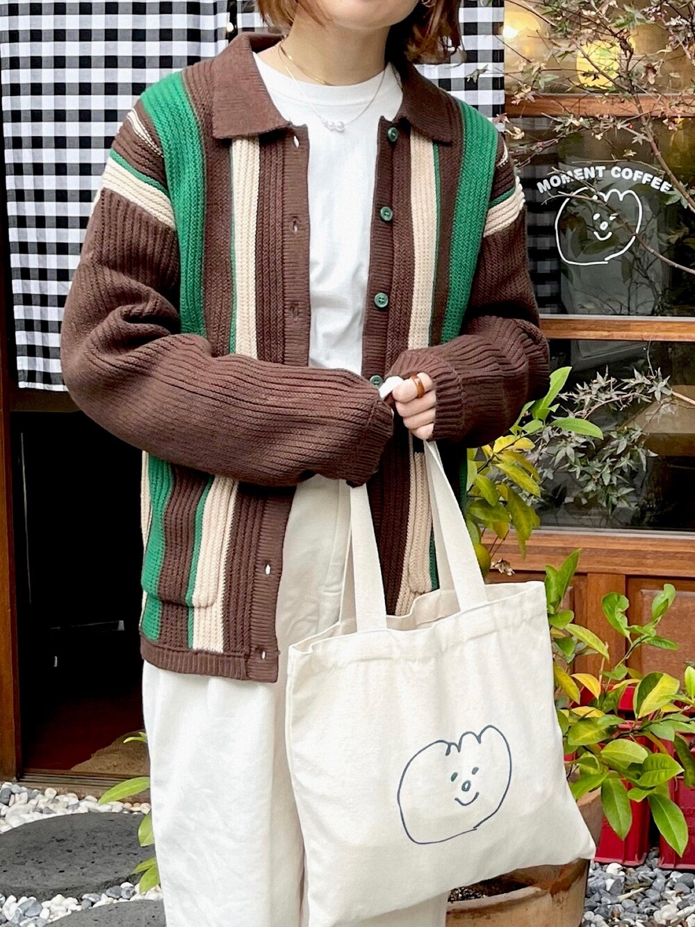 TTTMSWストライプカーディガン ニットポロ ZARA ストライプニットポロ