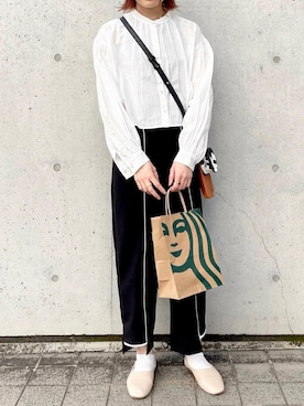 「spoon store（スプーンストア）のアイテム」を使った、〰️さん（レディース・160cm）の春コーディネート