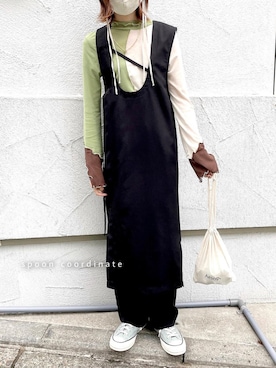 「spoon store（スプーンストア）のアイテム」を使った、〰️さん（レディース・160cm）の春コーディネート