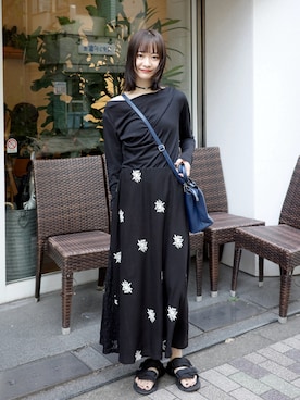 「アイテム（サンダル）」を使った、〰️さん（レディース・161cm）の秋コーディネート