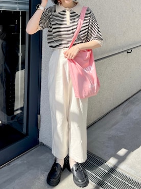 「forksy.（フォルクシー）の【forksy.】厚底トラックソールローファー/コイン＆タッセルローファー（ローファー）」を使った、〰️さん（レディース・160cm）の春コーディネート