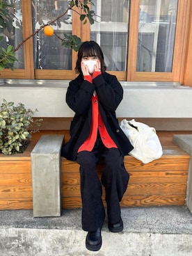 「moment+（モーメントプラス）のアイテム（ジャケット/アウター）」を使った、〰️さん（レディース・160cm）の春コーディネート