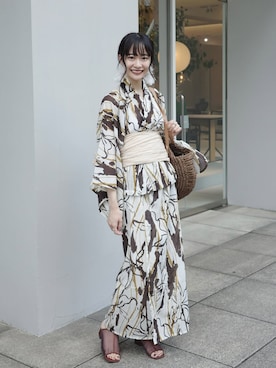 「アイテム（水着/着物・浴衣）」を使った、〰️さん（レディース・162cm）の秋コーディネート