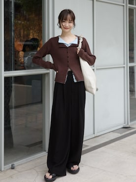 「アイテム（サンダル）」を使った、〰️さん（レディース・161cm）の秋コーディネート