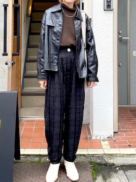 「Libra Cue（リブラ キュー）のアイテム」を使った、〰️さん（レディース・160cm）の冬コーディネート