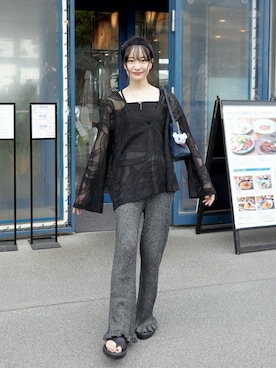 「アイテム（ヘアバンド）」を使った、〰️さん（レディース・162cm）の秋コーディネート