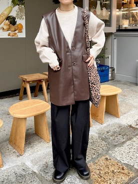 「Brownie（ブラウニー）のアイテム」を使った、〰️さん（レディース・160cm）の冬コーディネート