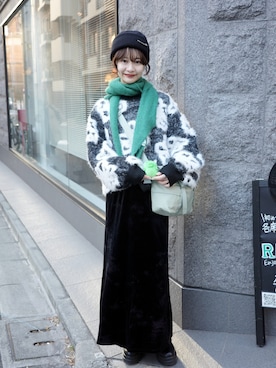 「VARZAR（バザール）のアイテム（帽子）」を使った、〰️さん（レディース・161cm）の春コーディネート