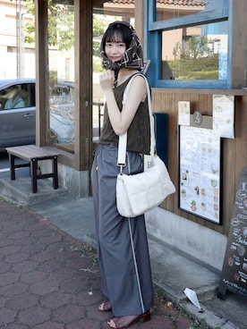 「アイテム（バンダナ/スカーフ）」を使った、〰️さん（レディース・162cm）の夏コーディネート